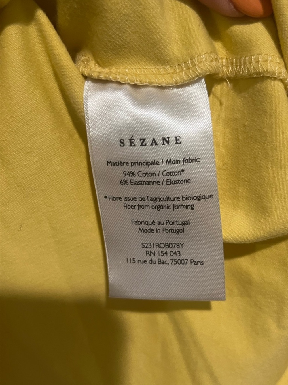 Sézane Pippa Short Tie-Waist Dress in Pastel Yellow - Picture 5 of 6